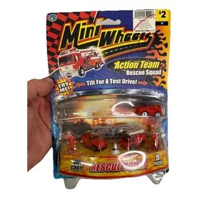 Mini Wheels Action Team Rescue Squad Die Cast 9‎ Pieces